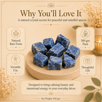 Sodalite Raw Crystals and Stones (500 Gram)