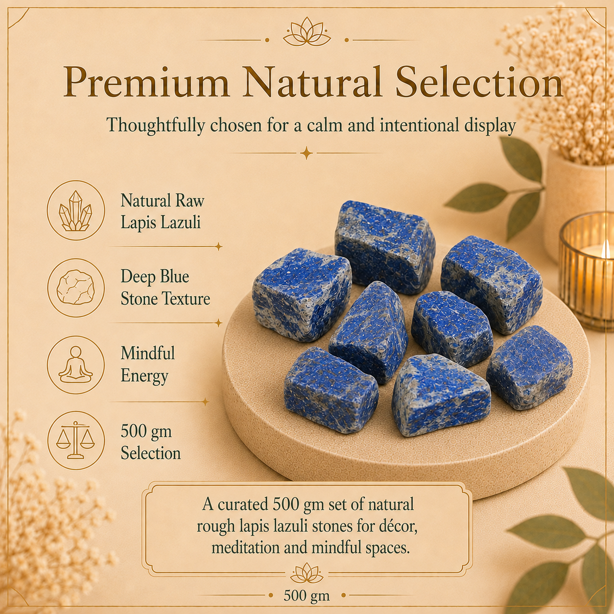Lapis Lazuli Raw Crystals Stone - Natural Healing crystal stone