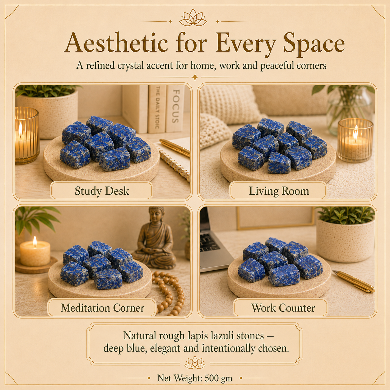 Lapis Lazuli Raw Crystals Stone - Natural Healing crystal stone