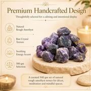 Raw Amethyst Crystal Stone for Home Decor | GemGlow