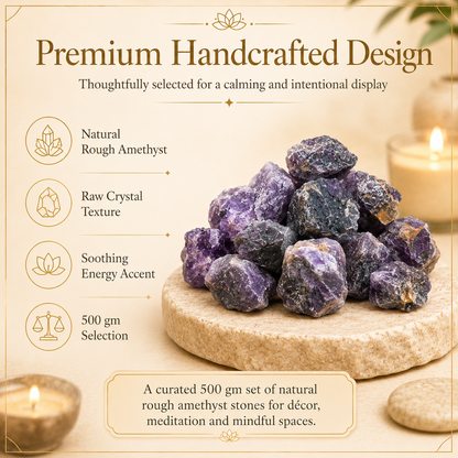 Raw Amethyst Crystal Stone for Home Decor | GemGlow
