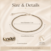 Raw Pyrite Money Anklet