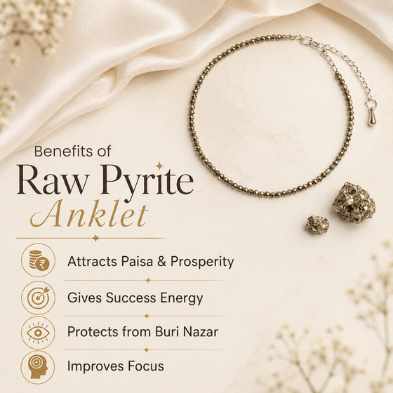 Raw Pyrite Money Anklet