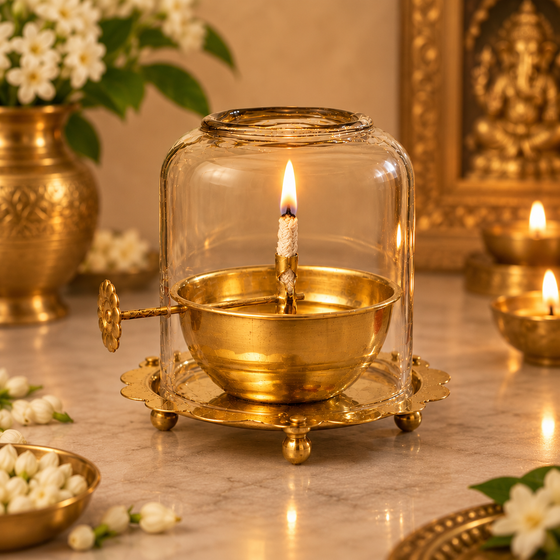 Brass Navratri Akhand Jyoti