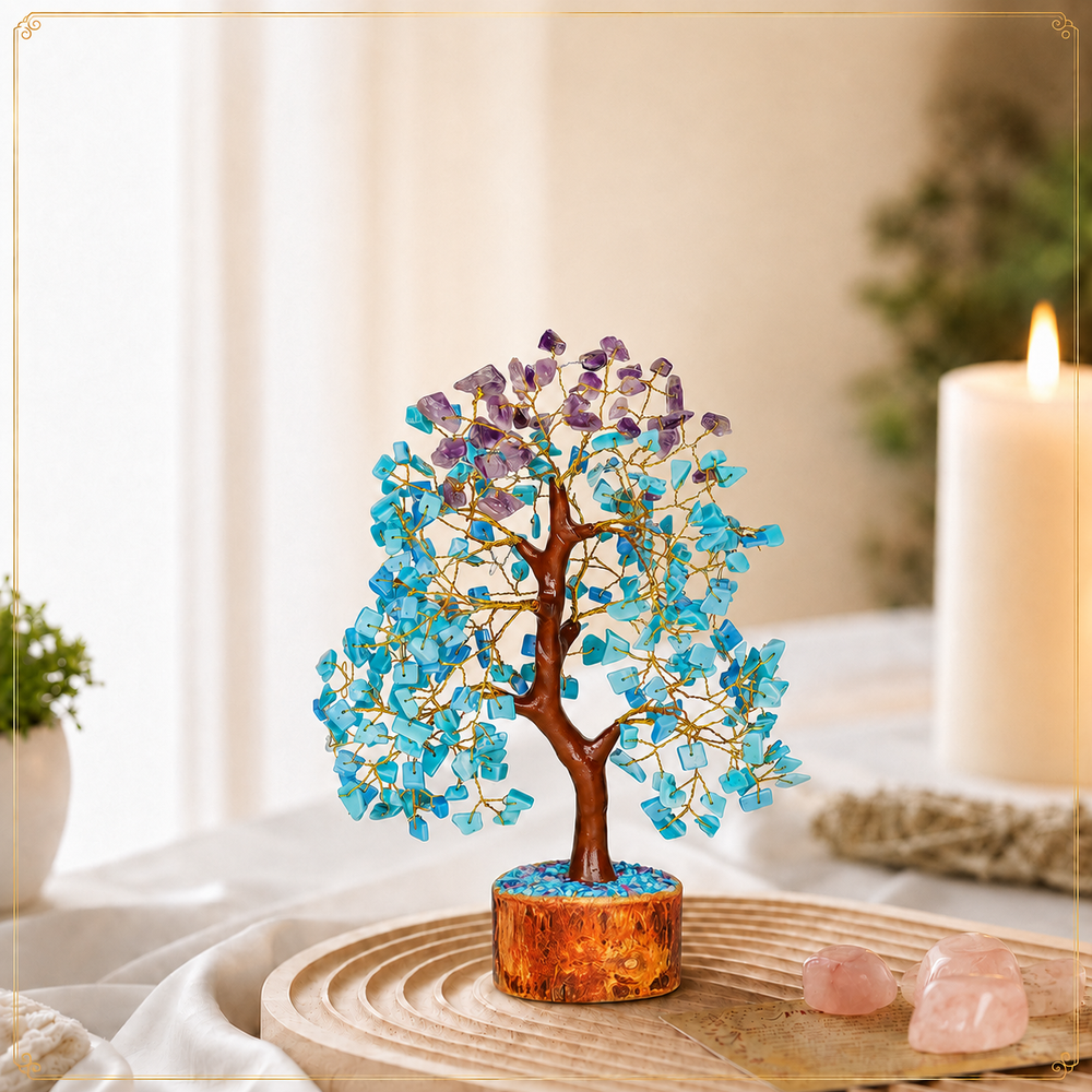 Amethyst and Turquoise Crystal Tree