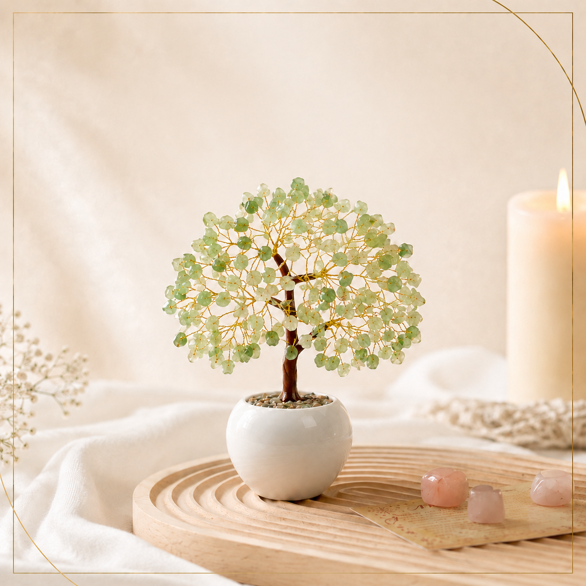 Green Jade Crystal Pot Tree