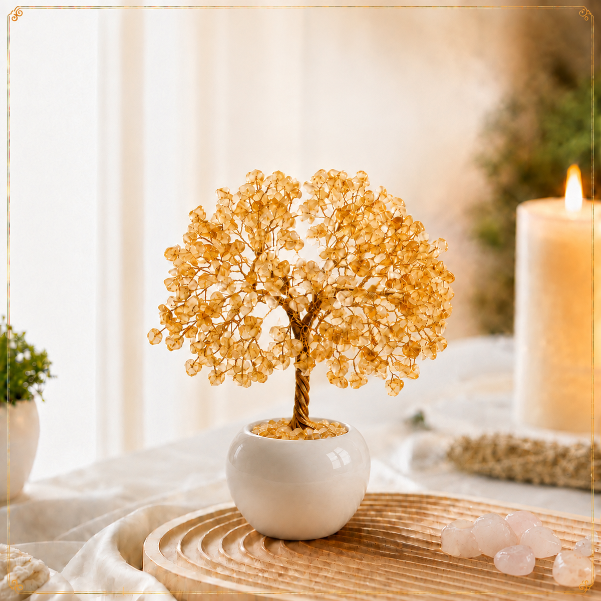 Yellow Aventurine Crystal Pot Tree