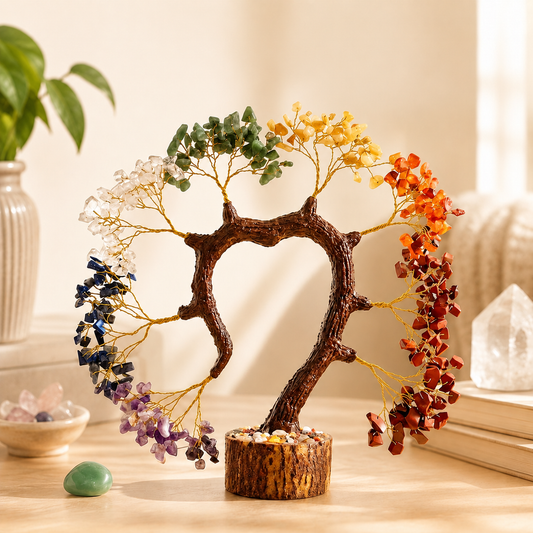 Seven Chakra Crystal Heart Tree