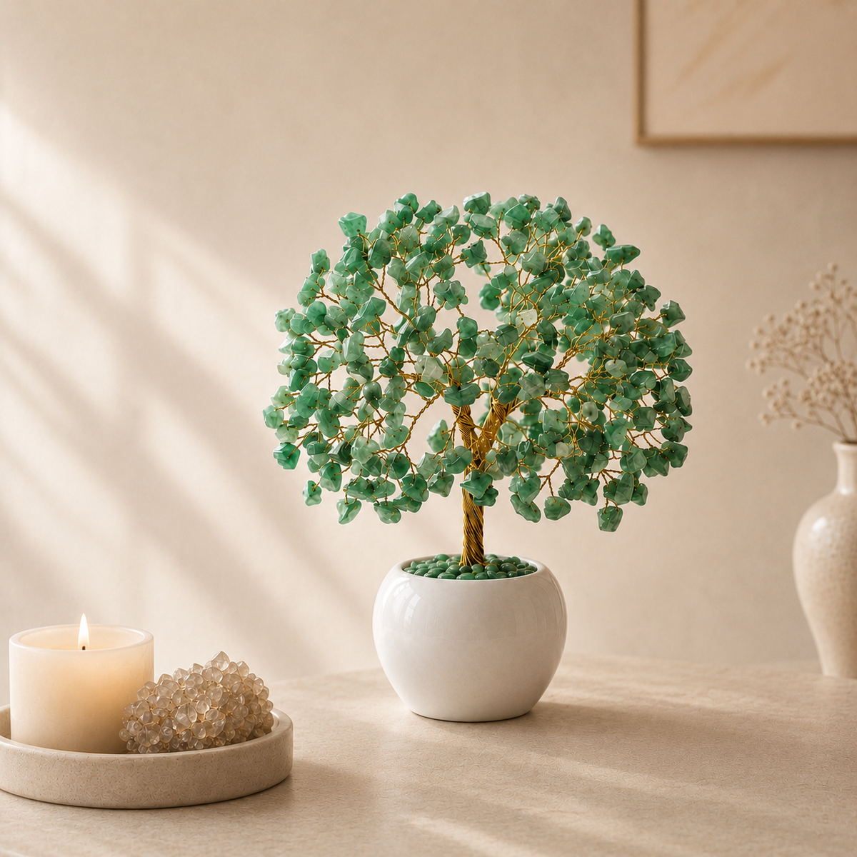 Green Aventurine Crystal Pot Tree