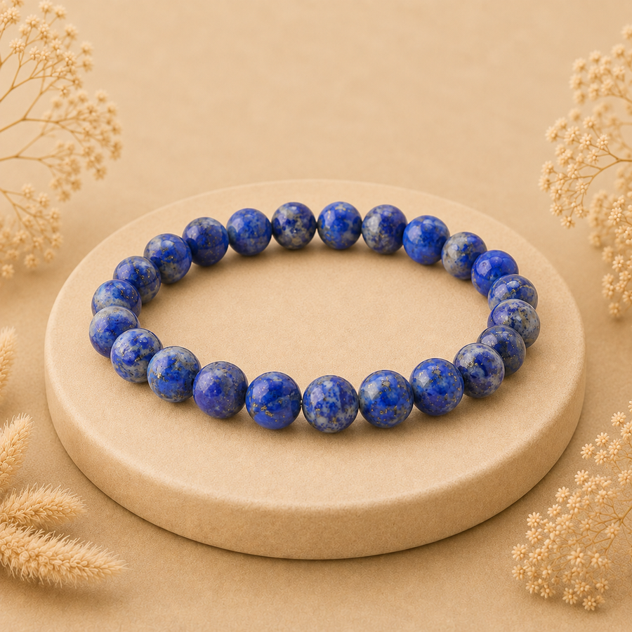 Lapis Lazuli Sagittarius Zodiac(धनु राशि) Certified Healing Crystal Bracelet