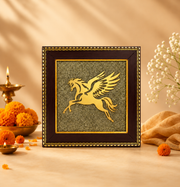 Flying Horse on Raw Pyrite Frame