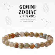 Labradorite Gemini Zodiac(मिथुन राशि) Certified Healing Crystal Bracelet