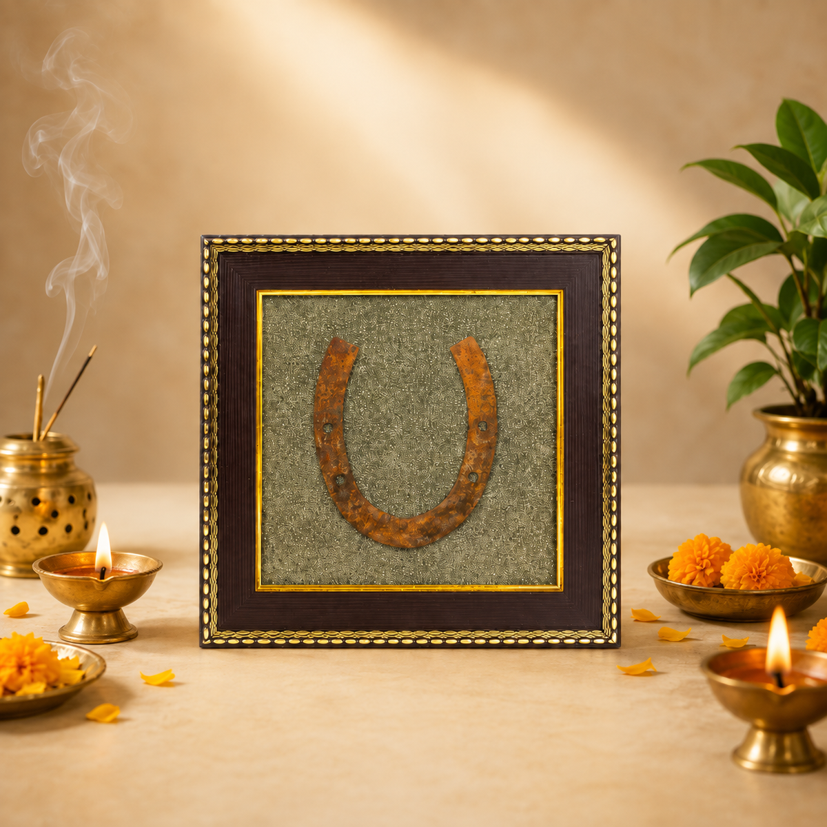 Ghode Ki Naal on Raw Pyrite Frame