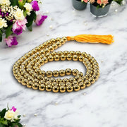 Natural Golden Hematite Gemstone 108 Bead Jap Mala Necklace