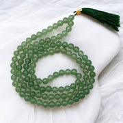 Natural Green Aventurine Gemstone 108 Bead Jap Mala Necklace