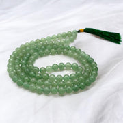 Natural Green Aventurine Gemstone 108 Bead Jap Mala Necklace