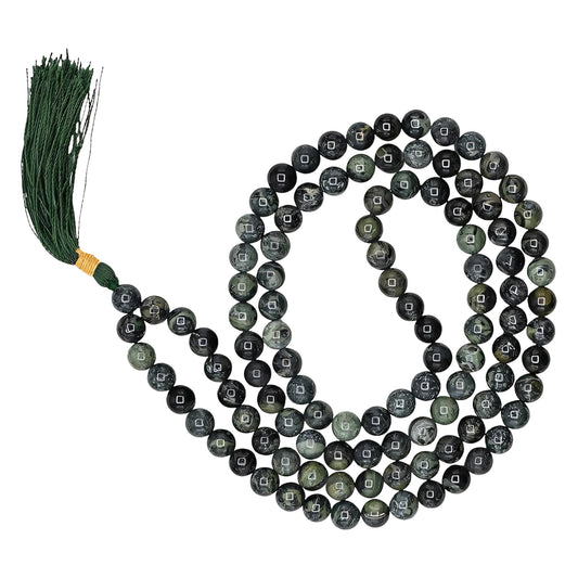 Kambaba Jasper Gemstone 108 Bead Japa Mala Necklace