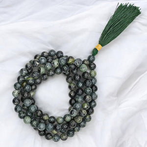 Kambaba Jasper Gemstone 108 Bead Japa Mala Necklace