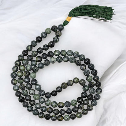 Kambaba Jasper Gemstone 108 Bead Japa Mala Necklace