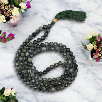 Kambaba Jasper Gemstone 108 Bead Japa Mala Necklace