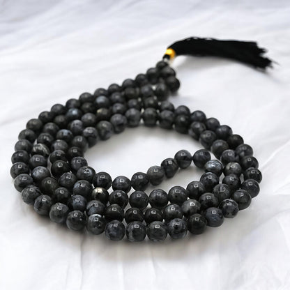 Natural Labradorite Gemstone 108 Bead Japa Mala Necklace