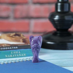 Lepidolite Angel Figurine for Emotional Healing, Tranquility, Balance