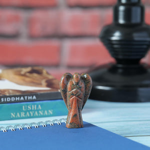 Unakite Crystal Angel Figurine & Statue For Emotional Healing, Balance