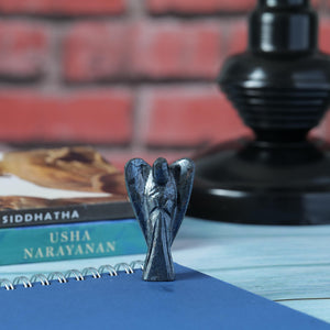 Hematite Angel Figurine for Grounding, Protection, and Strength