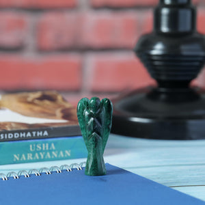 Green Aventurine Angel Figurine for Luck, Prosperity, and Emotional Healing