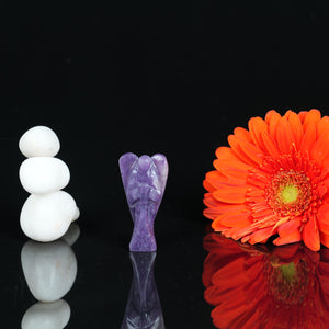 Lepidolite Angel Figurine for Emotional Healing, Tranquility, Balance