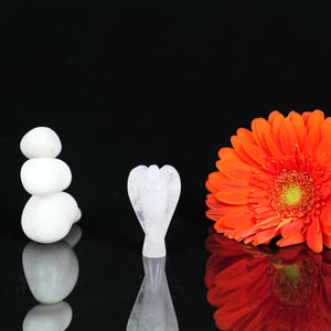 Clear Quartz Angel Figurine for Love, Healing, and Emotional Balance