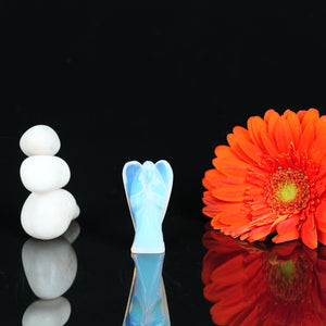Opalite Crystal Angel Figurine & Statue For Communication, and Emotional Healing