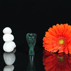 Green Aventurine Angel Figurine for Luck, Prosperity, and Emotional Healing