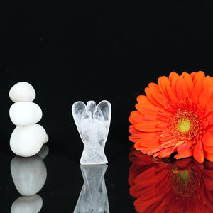 Clear Quartz Angel Figurine for Clarity, Protection, and Spiritual Healing