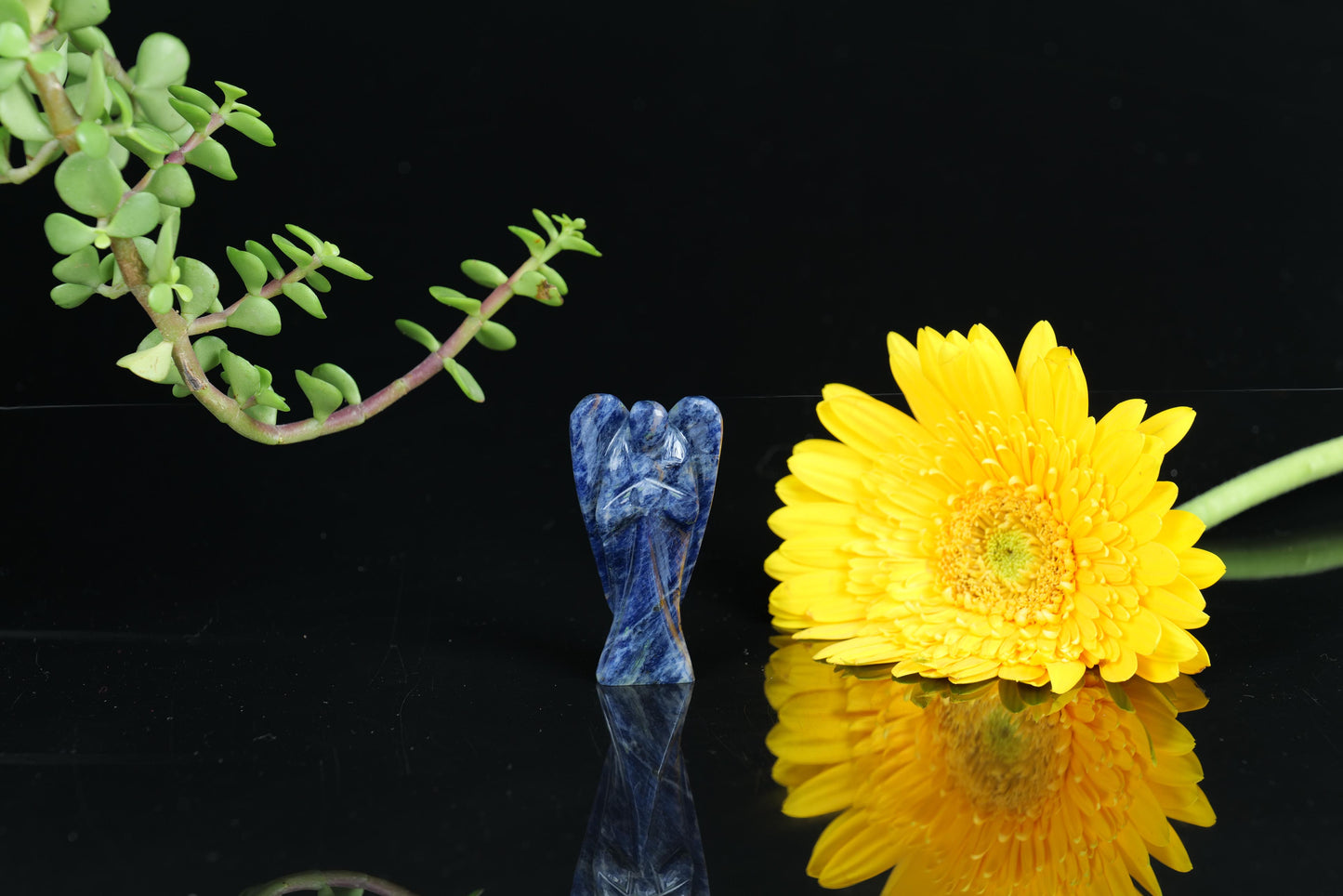 Sodalite Angel Figurine for Wisdom, Clarity, and Emotional Healing