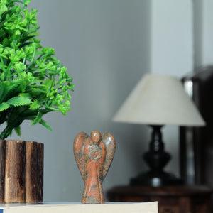 Unakite Crystal Angel Figurine & Statue For Emotional Healing, Balance