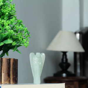 Green Jade Angel Figurine for Abundance, Healing, and Emotional Balance