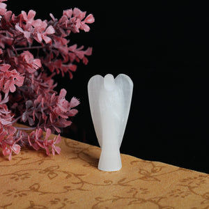 Selenite Angel Figurine for Clarity, Protection, and Spiritual Growth
