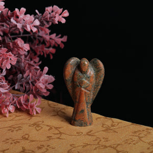 Unakite Crystal Angel Figurine & Statue For Emotional Healing, Balance