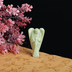 Serpentine Angel Figurine for Healing, Protection, and Emotional Balance