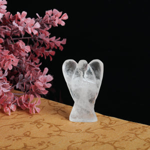 Clear Quartz Angel Figurine for Clarity, Protection, and Spiritual Healing