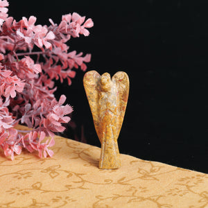 Calligraphy Mariam Jasper Angel Figurine for Positivity, Healing, and Protection