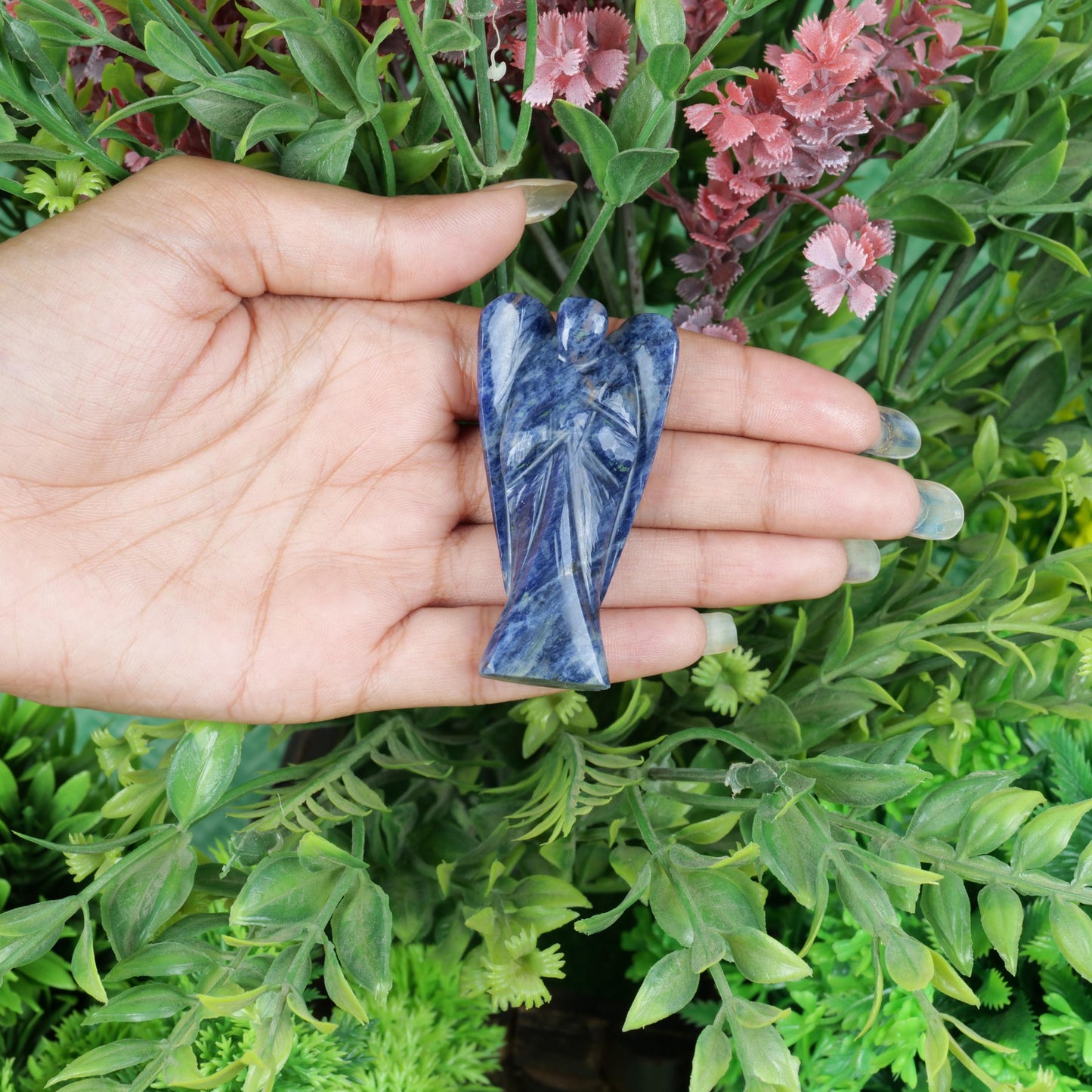 Sodalite Angel Figurine for Wisdom, Clarity, and Emotional Healing