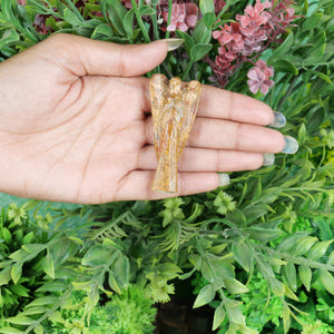 Calligraphy Mariam Jasper Angel Figurine for Positivity, Healing, and Protection
