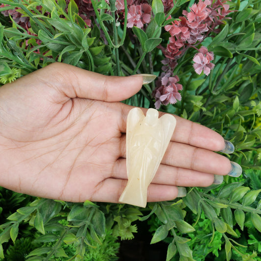 Yellow Aventurine Angel Figurine for Positivity, Healing, and Protection