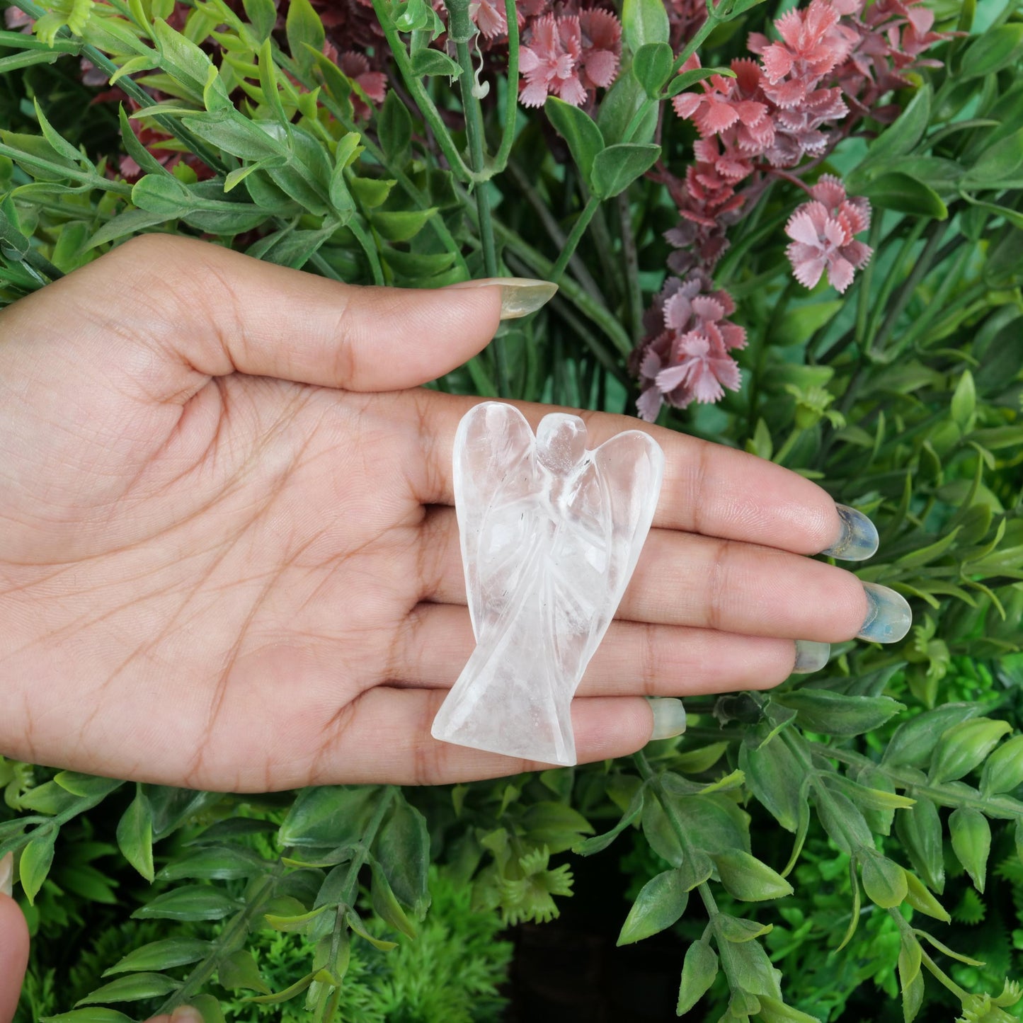 Clear Quartz Angel Figurine for Clarity, Protection, and Spiritual Healing