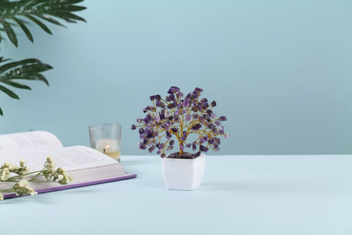 Amethyst Crystal Tree For Office