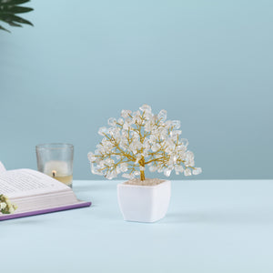 Clear Quatz Crystal Tree For Office