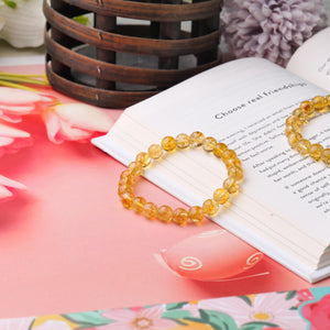 Citrine Beaded Bracelet For Prosperity and Joy