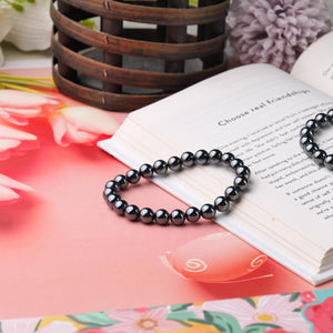 Certified Hematite Beaded Bracelet